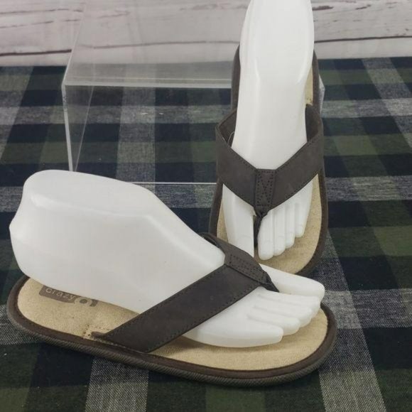 Crazy 8 Brown Suede Size 2-3 Flip Flop‎ Sandals - Picture 1 of 7